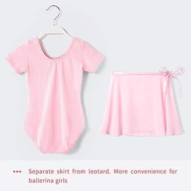 Stelle Ballet Leotards for Girls Toddler Dance Dress Outfit Combo with Skirt and Tights (Toddler/Little Kid/Big Kid)(Ballet Pink (Adjustable Tie), 85) - Image 2