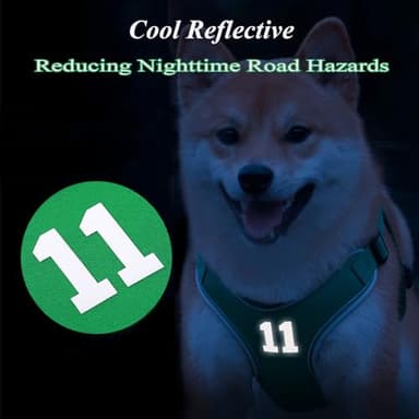 Reflective Dog Harness Breathable Adjustable Pet Harness with Handle for Outdoor Walking,Easy Control for Small,Medium Breeds (Green,L) - Image 2