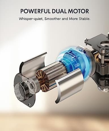 FLEXISPOT E6 Essential Bamboo 3 Stages Dual Motor 60x30 Inch Electric Height Adjustable Standing Whole-Piece Board Desk Sit Stand Up Desk (White Frame + Bamboo Desktop) - Image 6