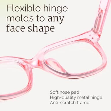 miyya Blue Light Glasses for Women – Oversized UV & Blue Light Blocker Chunky Frames, All-Day Comfort, Stylish Eyewear - Image 4