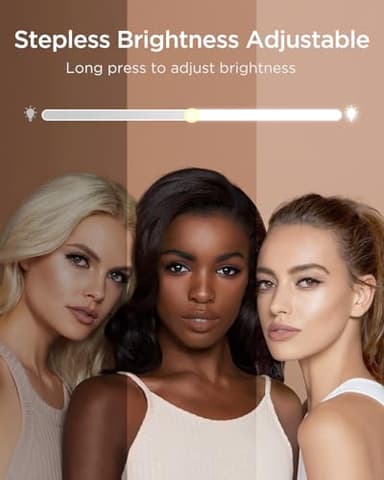 BESTOPE PRO Vanity Mirror with Lights, 23.6'' x 22.4'' Height Adjustable Makeup Hollywood Mirror with 3 Color Modes, 10X Magnification and 2 Storage Boxes, USB Charging Port, Phone Holder, Women Gifts - Image 4