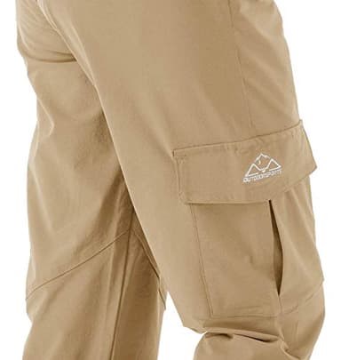 Rdruko Women's Waterproof Hiking Pants Quick Dry Stretch Lightweight Outdoor UPF 50+ Fishing Travel Camping Pants Khaki Large - Image 4