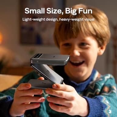 Aurzen ZIP Tri-Fold DLP Truly Mini Projector, Pocket Size, Zero-Lag Focus, One-Click Screen Mirroring, Full-Screen Mode, Type-C Fast Charging, 5,000mAh Battery, Indoor Outdoor Portable Projector, Grey - Image 7