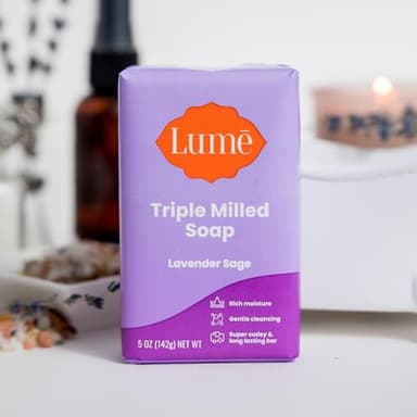 Lume Triple Milled Bar Soap - Rich Moisture & Gentle Cleansing - Paraben Free, Phthalate Free, Skin Safe - 5 ounce (Pack of 4) (Lavender Sage) - Image 7