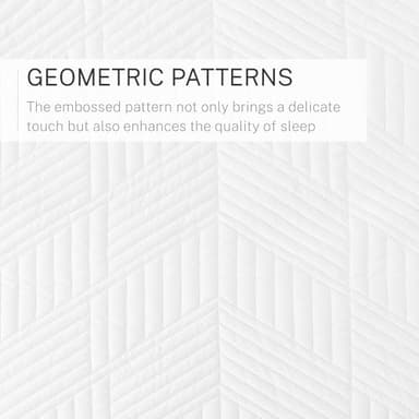 Exclusivo Mezcla Ultrasonic Full Queen Quilt Bedding Set, Lightweight White Bedspreads Soft Modern Geometric Coverlet Set for All Seasons (1 Quilt and 2 Pillow Shams) - Image 5