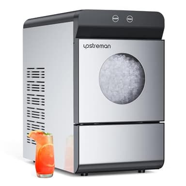 Upstreman Nugget Ice Maker, 33Lbs/Day, Self-Cleaning, 6 Ice Cubes in 15 Mins, 2 Water Refill, Countertop Ice Machine for Home/Office/Bar, X90 Pro - Image 1
