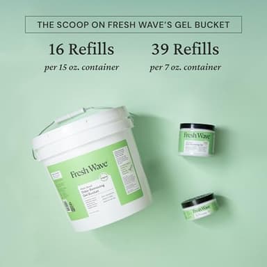 Fresh Wave Odor Removing Gel Bucket, 15.5 lb. (248 oz.), Original Scent Refill - Odor Absorbers for Home, Safer Odor Relief, Natural Plant-Based Odor Eliminator, For Cooking, Trash & Pets - Image 6