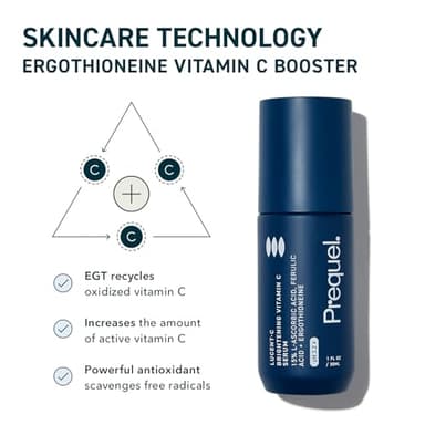 Prequel Skin Lucent-C, Vitamin C Serum for Face. Professional Facial L-Ascorbic Acid, Ferulic Acid Formula with Niacinamide. Clinical Skincare for Luminous Firm Skin. 1oz Pump - Image 4