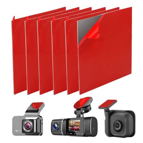 6Pcs Heavy Duty Dash Cam Mounting Tape - Ultra Heat Resistant Double-Sided Adhesive Pads for Windshield, Dashboard, GPS & Camera Holders | 60% Stronger Than Foam Tapes, Weatherproof & Customizable