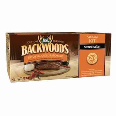 LEM Products Backwoods Sweet Italian Fresh Sausage Seasoning Kit, Ideal for Wild Game and Domestic Meat, Seasons Up to 20 Pounds of Meat, 9.5 Ounce Package - Image 1