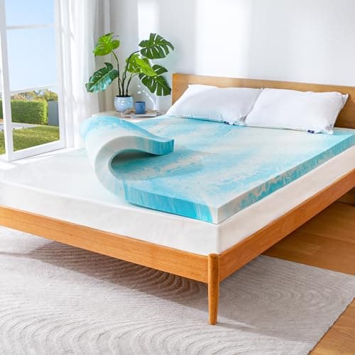 Marsail Mattress Topper Queen, 3-inch Gel Memory Foam, Bed Topper for Queen Size Bed, Soft for Sleeper Sofa, RV, Camper, CertiPUR-US Certified - Image 1