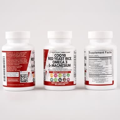 Clean Nutraceuticals COQ10 200mg Red Yeast Rice Omega 3 Magnesium Complex 500mg Niacin Zinc Vitamin K2 D3 - Heart Support Vitamins for Women & Men w/Vitamin B3, Coenzyme Q10-60 Ct - Image 8