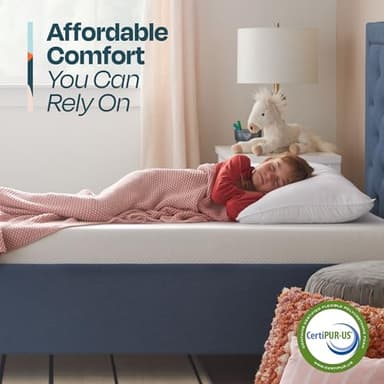 Linenspa 5 Inch Gel Infused Memory Foam Mattress - Queen Size - Firm - Low Profile Bed - Mattress in a Box - Youth or Kids Bed - Guest Bedroom - Pressure Relieving and Breathable - CertiPur Certified - Image 4