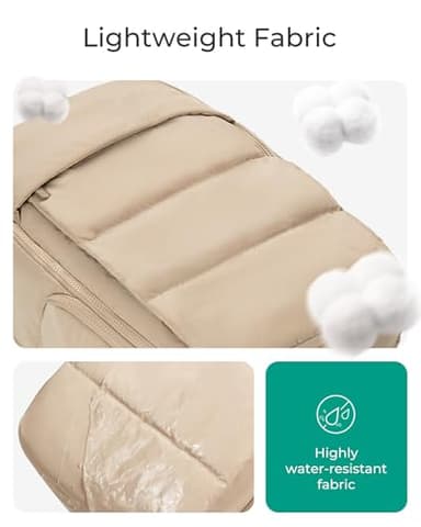 BAGSMART 30L Travel Backpack for Women, Carry on Backpack for Airplanes, Gym Backpack with Shoe Compartment, Lightweight Travel Bag Fits 15.6 Inch, Water-Resistant, Black - Image 4