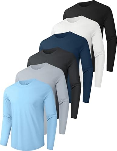 Men's UPF 50+ UV Sun Protection Long Sleeve Shirt Rash Guard for Men Quick Dry Breathable Gym Shirt for Fishing Running SetD XL - Image 1