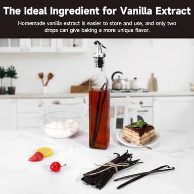 SPICEEL Organic Madagascar Vanilla Beans Grade A Vanilla Pods for Making Extract, Whole Vanilla Beans for Baking, Gluten Free, Non-GMO, Kosher, 25 Counts - Image 7