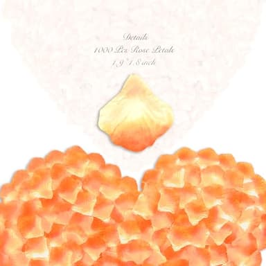 Pyrrhiax 1000 Pieces Artificial Silk Rose Petals Flower Decoration Wedding Party (Yellow Gradient) - Image 2