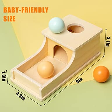 Busy edition Montessori Toys for Babies 6-12 Months Object Permanence Box Wooden Ball Drop Toy Play for 6 Month 1 2 3 Year Old Toddlers Infant Early Age Toy - Image 4