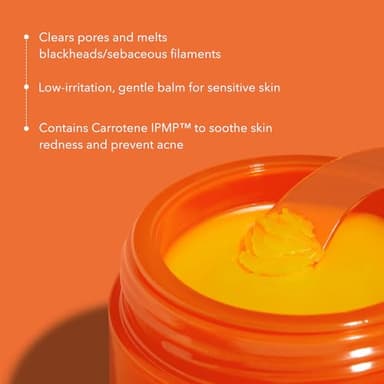 APRILSKIN Carrotene IPMP Hydromelt Cleansing Balm, 3.04 fl.oz, Noncomedogenic, Grapefruit Peel Oil, O-Cymen-5-Ol helps reduce blackheads & breakouts, for sensitive & oily skin, Korean Skincare - Image 7