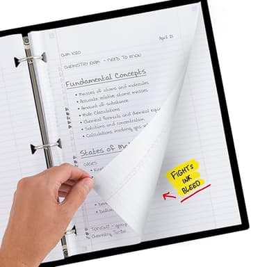 Five Star Loose Leaf Paper + Study App, College Ruled Filler Notebook Paper, Reinforced, Fights Ink Bleed, 8-1/2" x 11", 80 Sheets (170102) - Image 6
