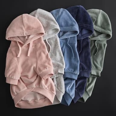 Pet Passion Cooper II Organic Cotton Velour Dog Hoodie Pet Coat for Small, Medium and Large Dogs, Pink, Large - Image 6