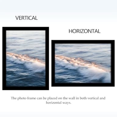 Fisnish 20x28 Picture Frame, Black 20 x 28 Poster Frame for Horizontal or Vertical Wall Mounting, 1 Pack - Image 5