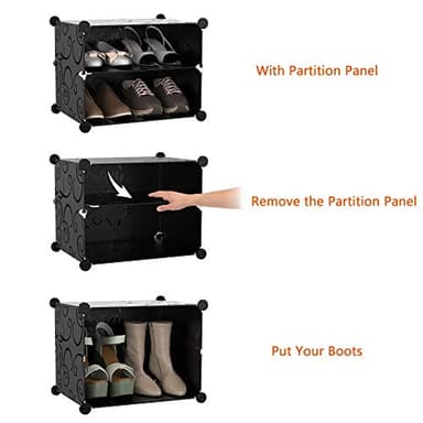 HOMIDEC Shoe Rack, 8 Tier Shoe Storage Cabinet 32 Pair Plastic Shoe Shelves Organizer for Closet Hallway Bedroom Entryway - Image 5
