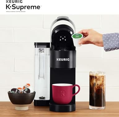 Keurig K-Supreme Single Serve K-Cup Pod Coffee Maker, MultiStream Technology, 4 Brew Sizes, 66oz Dual-Position Removable Reservoir, Black (Renewed) - Image 2