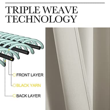 NICETOWN Privacy Room Divider Curtain Screen Partitions, Closet Door Curtain Vertical Blind for Sling Door, Blackout Window Privacy Blinds for Patio (Natural, Single Panel, 10ft Tall x 8.3ft Wide) - Image 4