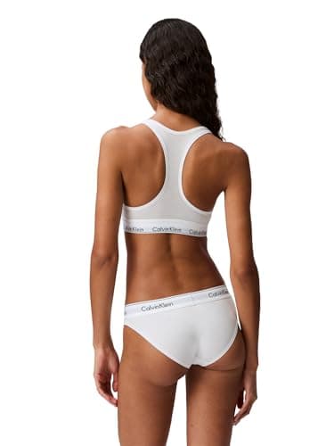 Calvin Klein Modern Cotton Unlined Wireless Bralette, White, Medium - Image 2