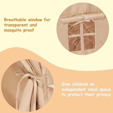 MORITECK Kids Play Tent with Padded Mat & Star LED Lights for Ages 4-8-10 Year Old Girls Boys, Large Cute Indoor Play Room House Tent for Toddler Children - Image 6