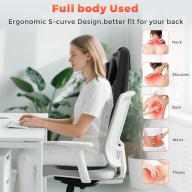 Shiatsu Neck and Back Massager with Heat, 4D Kneading Back Massager for Pain Relief Deep Tissue, Comfortable Back Massage for Chair, Massager for Home Office, Christmas Gifts for Women Men Parents - Image 8
