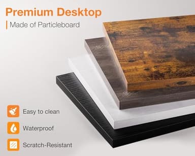 Coleshome 71 Inch Computer Desk, Modern Simple Style Desk for Home Office, Study Student Writing Desk, Vintage and Black - Image 7