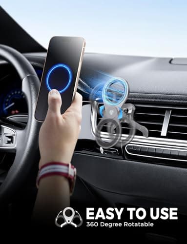 eSamcore Fits MagSafe Car Mount [2 Pack], Magnetic Phone Holder for Car Vent Strong N52 Magnets Air Vent Cell Phone Holder Clip for iPhone 17/16/15/14/13/ Pro Max - Image 8