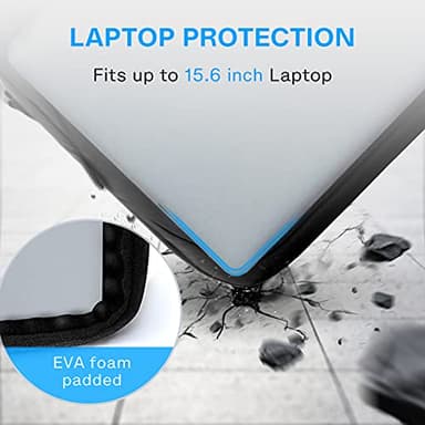 BAGSMART Laptop Bag, 15.6 Inch Briefcase Men, Lockable Computer Bag Work Bag, Water-Repellent Shoulder Messenger Bag Travel Office Business, Black - Image 3