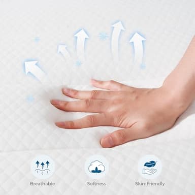 Inofia Twin XL Size Mattress, 14 inch Hybrid Twin XL Mattress in A Box,Ultra Comfort Memory Foam Layer, Medium Feels, Cooling Breathable Cover,Low Motion Transfer Supports for Any Sleep Position - Image 4