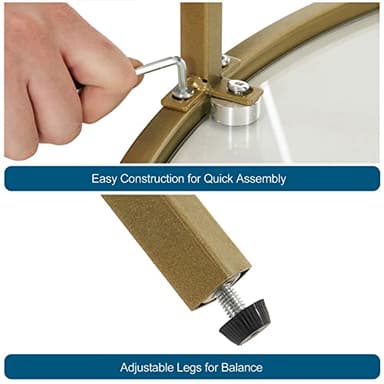 VINGLI Glass Coffee Table, 30" Round Champagne Gold Coffee Tables for Living Room,2-Tier Glass Top Coffee Table with Storage Clear Coffee Table,Simple & Modern Center Table Mesa de Centro para Sala - Image 9