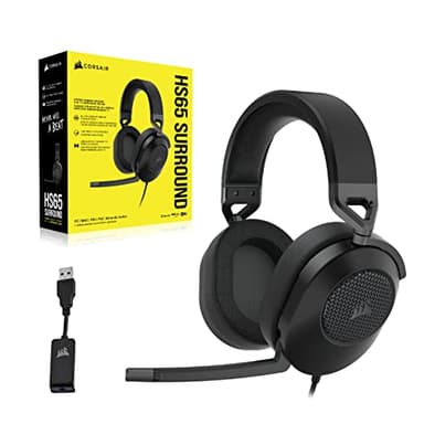 CORSAIR HS65 SURROUND Multiplatform Wired Gaming Headset – Dolby Atmos – SonarWorks SoundID – iCUE Compatible – PC, Mac, PS5, PS4, Xbox, Nintendo Switch, Mobile – Carbon - Image 8