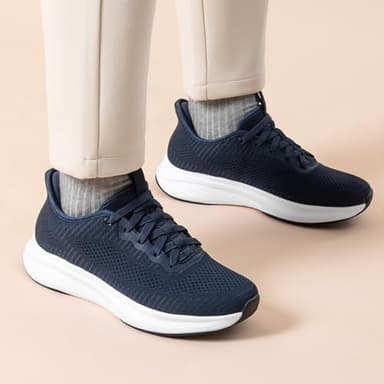 Bruno Marc Men's Hands Free Slip-on Walking Shoes Casual Breathable Comfortable Knit Sneaker,Size 12,Navy,SBWA2401M - Image 6