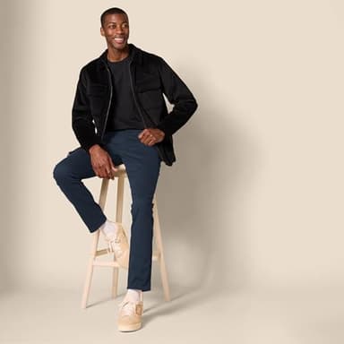 Amazon Essentials Men's Slim-Fit Pants, 5-Pocket Stretch Twill Design, Navy, 38W x 30L - Image 5