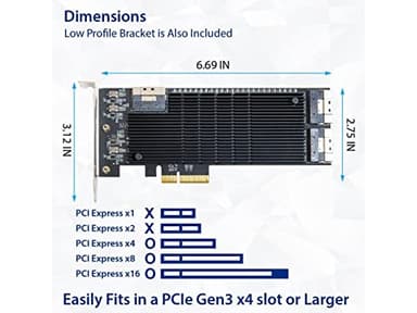 IO CREST 24 Port SATA III to PCIe 3.0 x4 Non-RAID Expansion Card JMB575 JMB582 Low Profile Bracket,SI-PEX40169 - Image 5