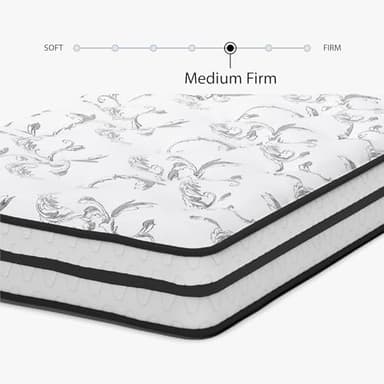Signature Design by Ashley Twin Size Chime 8 Inch Medium Firm Innerspring Mattress with Pressure Relief Quilt Foam, Fiberglass Free, Mattress In A Box - Image 4
