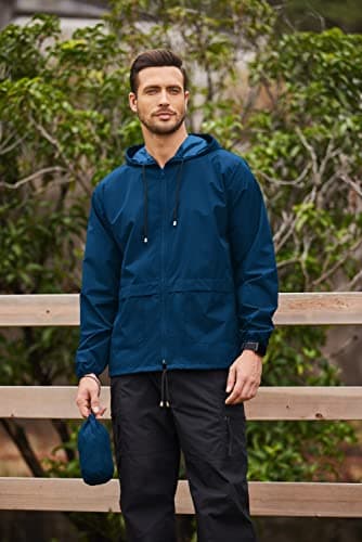 COOFANDY Golf Rain Jackets for Men Waterproof Breathable Packable Rain Shell Men - Image 2