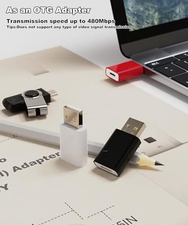 LMUBOY USB to USB C Adapter for iPhone Air 17 Pro Max,USB-C Female to USB Male Charger Converter for Apple MagSafe Watch 11/10/9/8/7/SE/Ultra,Car,iPhone 16 15 Mini Pro Max,Galaxy S20-25,Pixel,CarPlay - Image 7