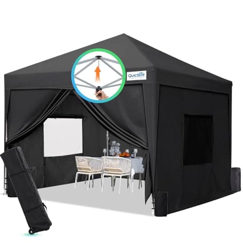 Quictent Privacy 10x10 Pop up Canopy Tent with Sidewalls and Roll-up Ventilated Windows, One Person Setup, Easy Outdoor Commercial Gazebo Shelter Enclosed Waterproof, Bonus 4 Sandbags - Image 1