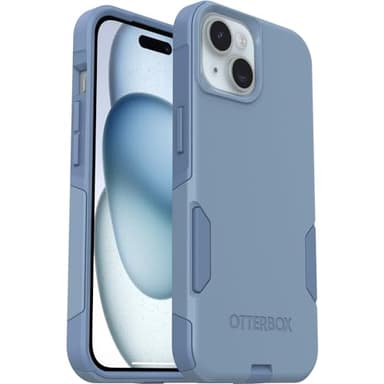 OtterBox iPhone 16e, 15, 14, & 13 Commuter Series Case - Crisp Denim (Blue), Slim & Tough, Pocket-Friendly, with Port Protection - Image 5
