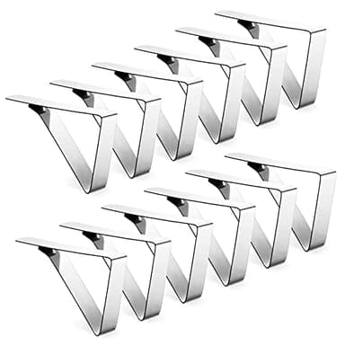12 Pack Tablecloth Clips - Heavy Duty Picnic Table Clips, Stainless Steel Table Cloth Cover Clamps, Table Cloth Holders Ideal for Restaurant Picnics Marquees Weddings Graduation Party - Image 1
