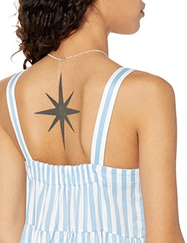 The Drop Women's Britt Tiered Maxi Tent Dress, Blue Bell Stripe, L - Image 3