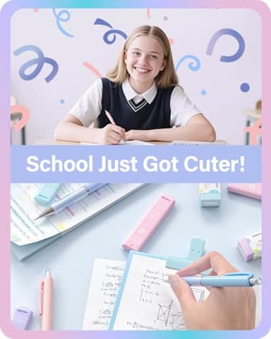 Four Candies Cute Mechanical Pencil Set, 6PCS Pencils 0.5 mm & 0.7mm with 360PCS Lead Refills, Pastel Erasers, Case for School Supplies - Image 3