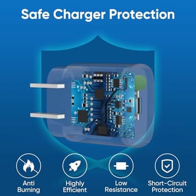 iPhone 17 16 15 Charger Fast Charging 10FT Cable, 30W USB C Charger Block for i Phone 15 16 16e 17 Air Plus Pro Max/iPad Pro/AirPods, PD USBC Power Adapter Wall Plug & Type C to C Cord, 2 Pack - Image 4